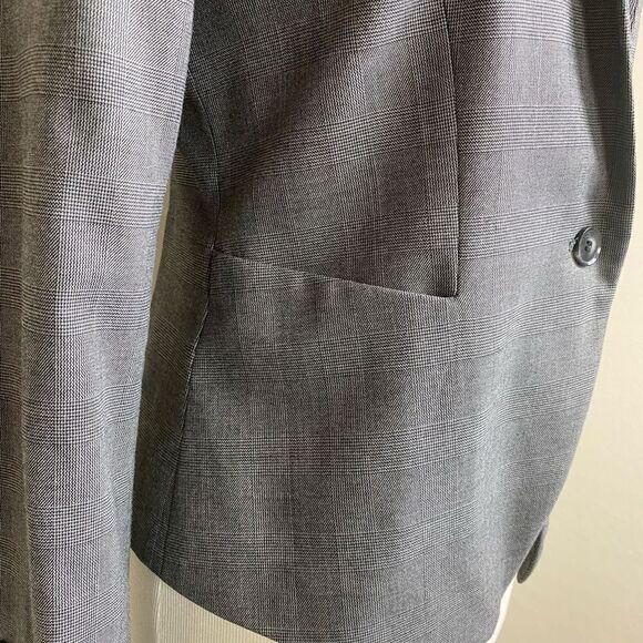 Ann Taylor 6 blazer jacket gray one button hand pockets - Picture 6 of 7